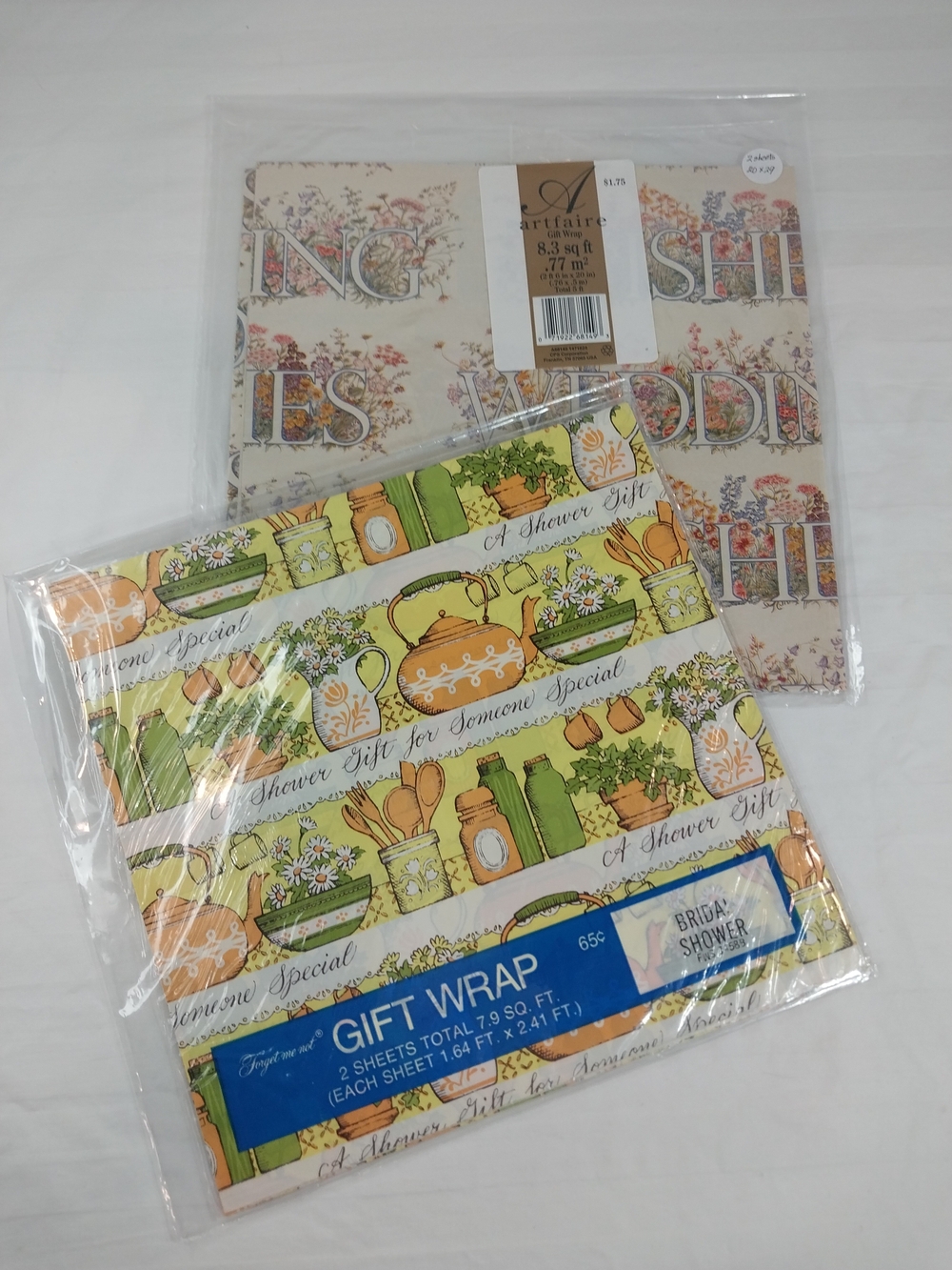 Vintage Bridal Shower and Wedding flat wrapping paper